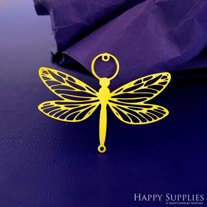 Stainless Steel Jewelry Charms, Raw Brass Charms, Dragonfly Charms, Earrings Findings, Stainless Steel Silver Jewelry Pendants, Brass Jewelry Findings, Stainless Steel Pendants Jewelry Wholesale (D2890)