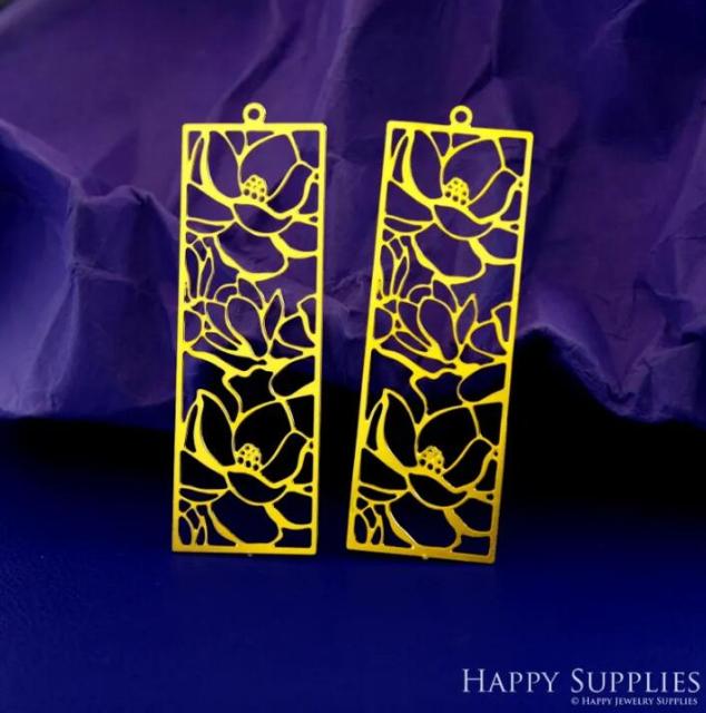 Stainless Steel Jewelry Charms, Raw Brass Charms, Flower Charms, Earrings Findings, Stainless Steel Silver Jewelry Pendants, Brass Jewelry Findings, Stainless Steel Pendants Jewelry Wholesale (D2846)