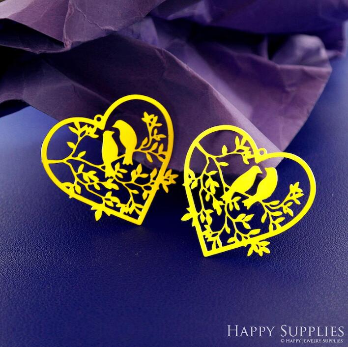 Stainless Steel Jewelry Charms, Raw Brass Charms, Bird Charms, Earrings Findings, Stainless Steel Silver Jewelry Pendants, Brass Jewelry Findings, Stainless Steel Pendants Jewelry Wholesale (D2823)