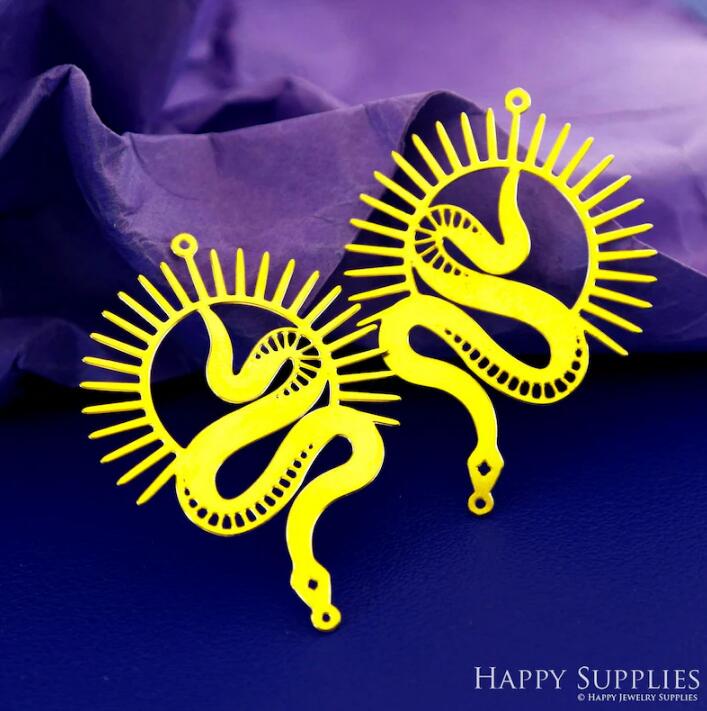 Stainless Steel Jewelry Charms, Raw Brass Charms, Snake Charms, Earrings Findings, Stainless Steel Silver Jewelry Pendants, Brass Jewelry Findings, Stainless Steel Pendants Jewelry Wholesale (D2029)
