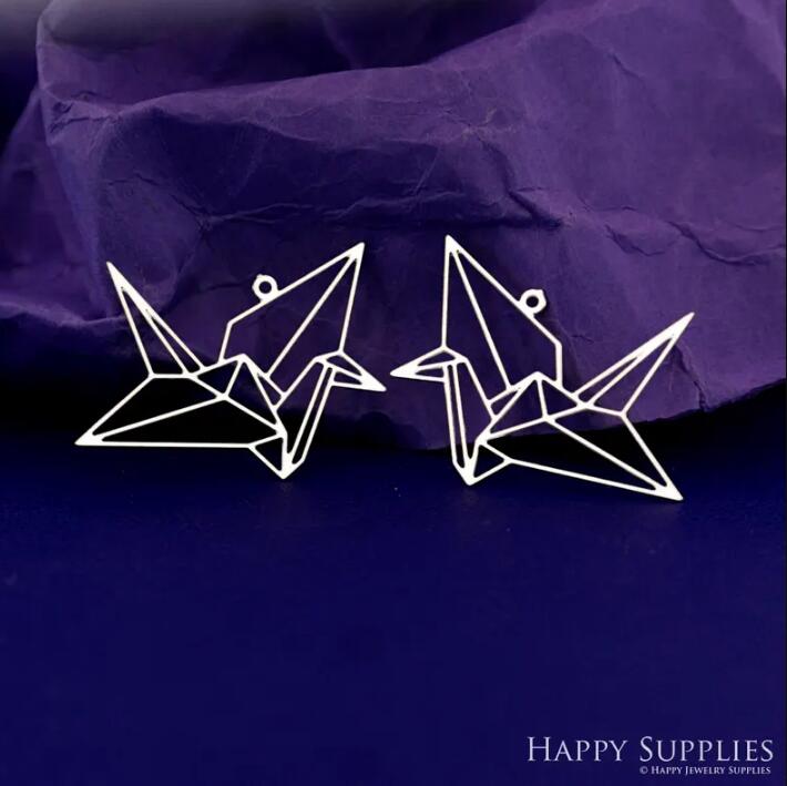Stainless Steel Jewelry Charms, Raw Brass Charms, Bird Charms, Earrings Findings, Stainless Steel Silver Jewelry Pendants, Brass Jewelry Findings, Stainless Steel Pendants Jewelry Wholesale (D2905)