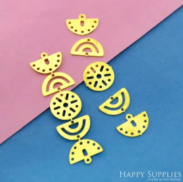 Stainless Steel Jewelry Charms, Raw Brass Charms,  Moon Charms, Earrings Findings, Stainless Steel Silver Jewelry Pendants, Brass Jewelry Findings, Stainless Steel Pendants Jewelry Wholesale (D2476)