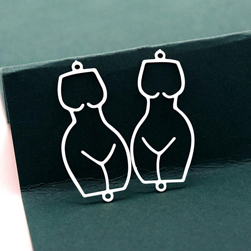 Stainless Steel Jewelry Charms, Raw Brass Charms, Geometric Women Charms, Earrings Findings, Stainless Steel Silver Jewelry Pendants, Brass Jewelry Findings, Stainless Steel Pendants Jewelry Wholesale (D2380)