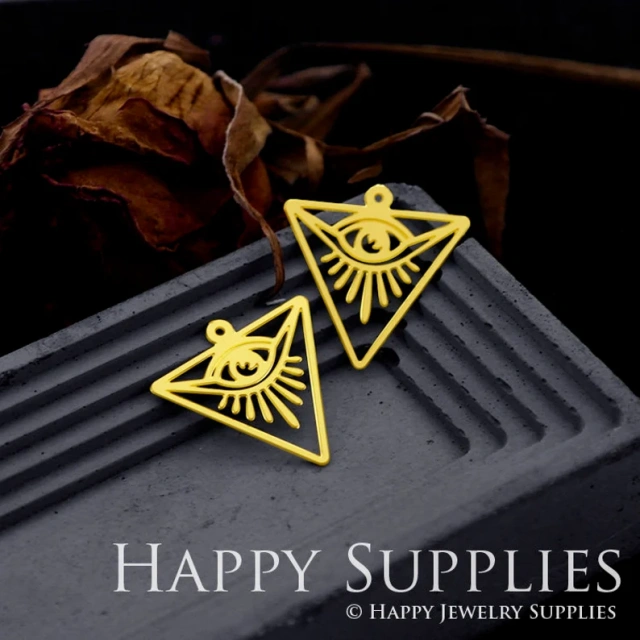 Stainless Steel Jewelry Charms, Raw Brass Charms, Triangle Charms, Earrings Findings, Stainless Steel Silver Jewelry Pendants, Brass Jewelry Findings, Stainless Steel Pendants Jewelry Wholesale (D541)