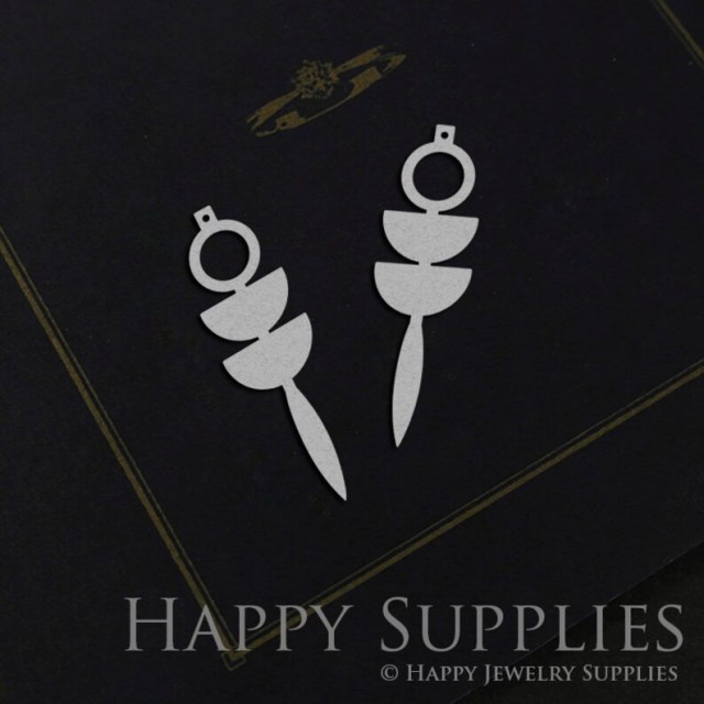 Stainless Steel Jewelry Charms, Raw Brass Charms, Geometric Charms, Earrings Findings, Stainless Steel Silver Jewelry Pendants, Brass Jewelry Findings, Stainless Steel Pendants Jewelry Wholesale (D884)