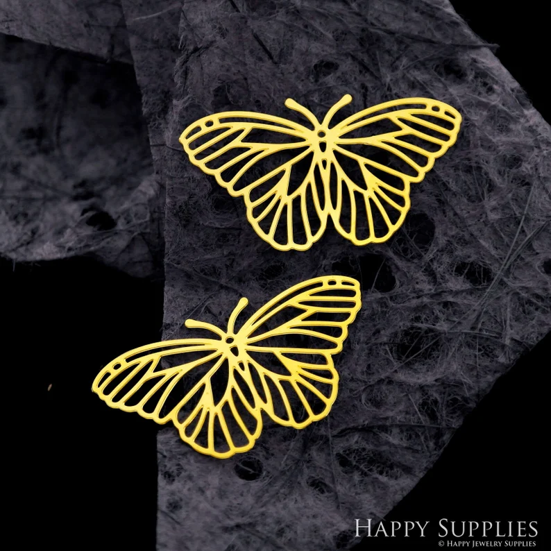 Stainless Steel Jewelry Charms, Raw Brass Charms, Moth Charms, Earrings Findings, Stainless Steel Silver Jewelry Pendants, Brass Jewelry Findings, Stainless Steel Pendants Jewelry Wholesale (D2019)