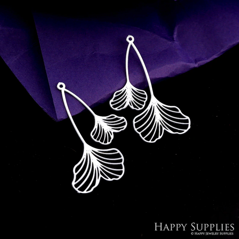 Stainless Steel Jewelry Charms, Raw Brass Charms, Leaf Charms, Earrings Findings, Stainless Steel Silver Jewelry Pendants, Brass Jewelry Findings, Stainless Steel Pendants Jewelry Wholesale (D2227)