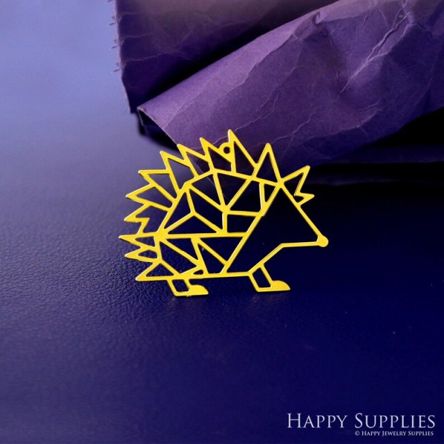 Stainless Steel Jewelry Charms, Raw Brass Charms, Hedgehog Charms, Earrings Findings, Stainless Steel Silver Jewelry Pendants, Brass Jewelry Findings, Stainless Steel Pendants Jewelry Wholesale (D2889)