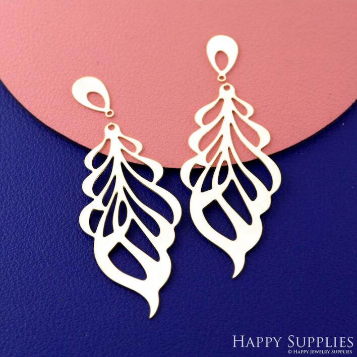 4pcs(1set) Stainless Steel Jewelry Charms, Raw Brass Charms,Feather Charms, Earrings Findings, Stainless Steel Silver Jewelry Pendants, Brass Jewelry Findings, Stainless Steel Pendants Jewelry Wholesale (D2900)
