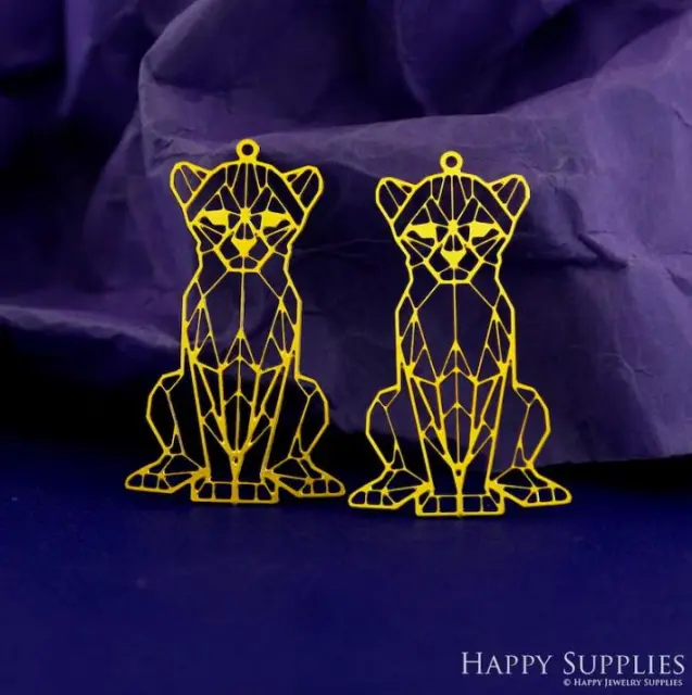 Stainless Steel Jewelry Charms, Raw Brass Charms, Leopard Charms, Earrings Findings, Wolf Stainless Steel Silver Jewelry Pendants, Brass Jewelry Findings, Stainless Steel Pendants Jewelry Wholesale (D2912)