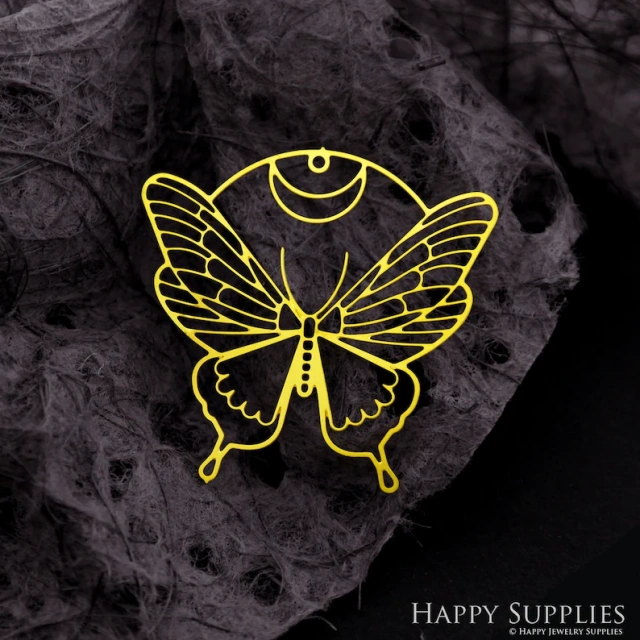 Stainless Steel Jewelry Charms, Raw Brass Charms, Butterfly Charms, Earrings Findings, Wolf Stainless Steel Silver Jewelry Pendants, Brass Jewelry Findings, Stainless Steel Pendants Jewelry Wholesale (D2070)
