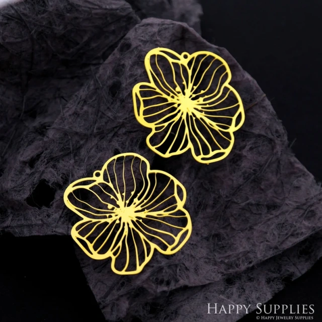 Stainless Steel Jewelry Charms, Raw Brass Charms, Flower Charms, Earrings Findings, Stainless Steel Silver Jewelry Pendants, Brass Jewelry Findings, Stainless Steel Pendants Jewelry Wholesale (D2063)
