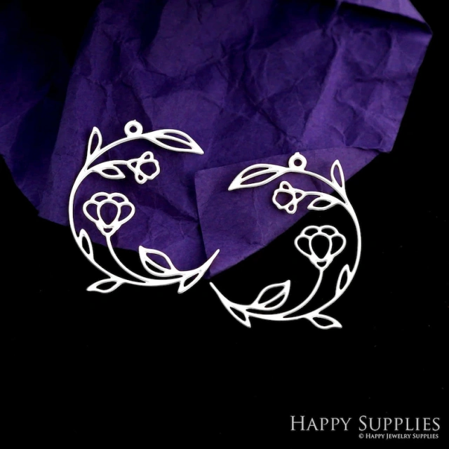 Stainless Steel Jewelry Charms, Raw Brass Charms, Leaves Charms, Earrings Findings, Wolf Stainless Steel Silver Jewelry Pendants, Brass Jewelry Findings, Stainless Steel Pendants Jewelry Wholesale (D2211)