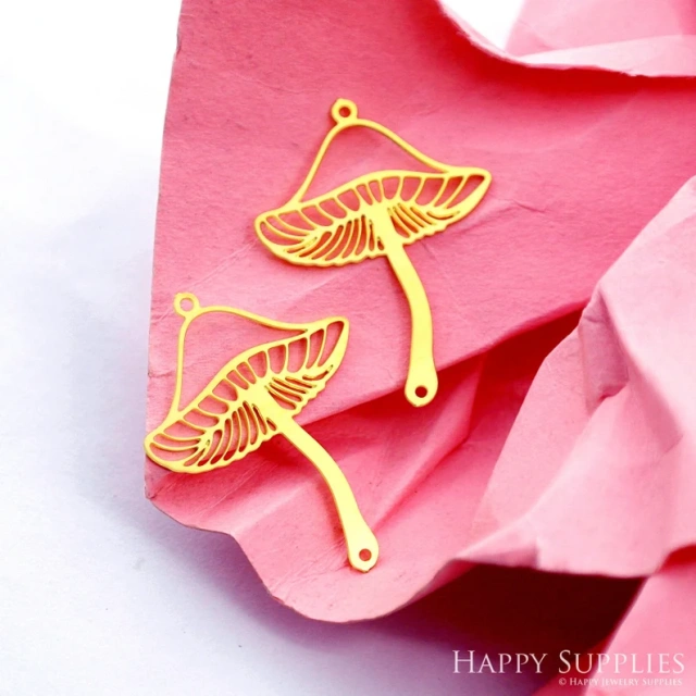 Stainless Steel Jewelry Charms, Raw Brass Charms, Geometry Mushroom Charms, Earrings Findings, Stainless Steel Silver Jewelry Pendants, Brass Jewelry Findings, Stainless Steel Pendants Jewelry Wholesale (D2251)