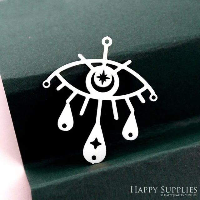 Stainless Steel Jewelry Charms, Raw Brass Charms, Eye Charms, Earrings Findings, Wolf Stainless Steel Silver Jewelry Pendants, Brass Jewelry Findings, Stainless Steel Pendants Jewelry Wholesale (D2323)