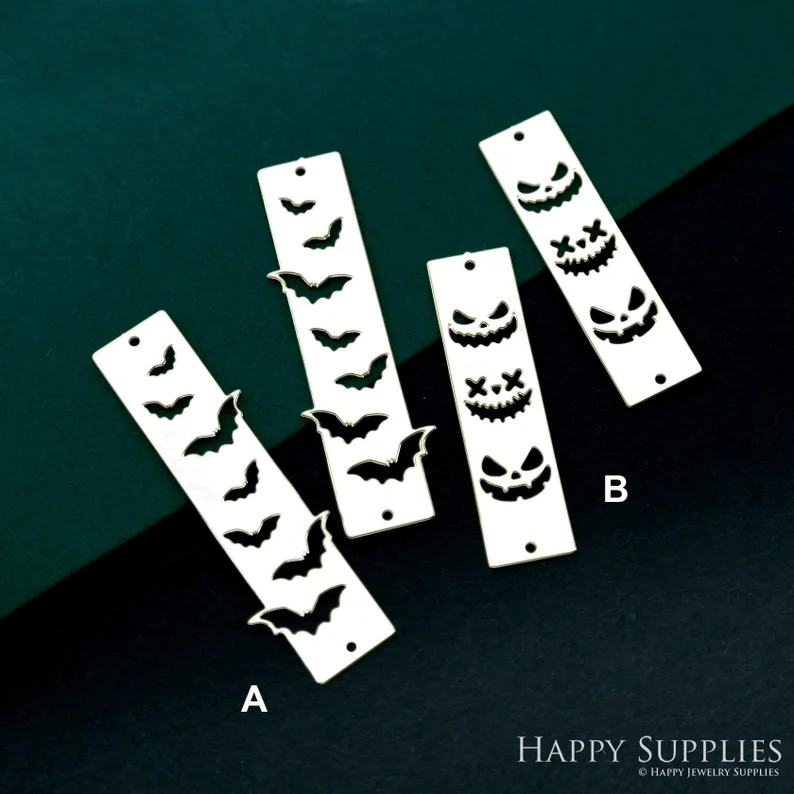 Stainless Steel Jewelry Charms, Raw Brass Charms, Halloween Charms, Earrings Findings, Stainless Steel Silver Jewelry Pendants, Brass Jewelry Findings, Stainless Steel Pendants Jewelry Wholesale (D2400)