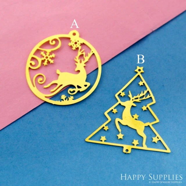 Stainless Steel Jewelry Charms, Raw Brass Charms,Christmas tree Charms, Earrings Findings, Stainless Steel Silver Jewelry Pendants, Brass Jewelry Findings, Stainless Steel Pendants Jewelry Wholesale (D2464)