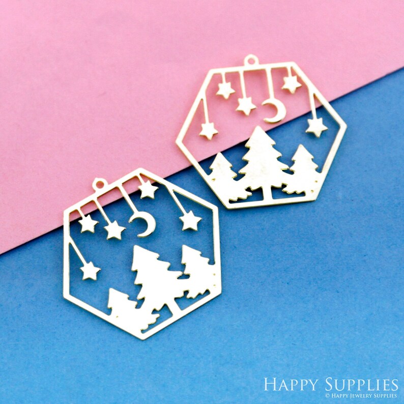 Stainless Steel Jewelry Charms, Raw Brass Charms, Christmas Charms, Earrings Findings, Stainless Steel Silver Jewelry Pendants, Brass Jewelry Findings, Stainless Steel Pendants Jewelry Wholesale (D2481)