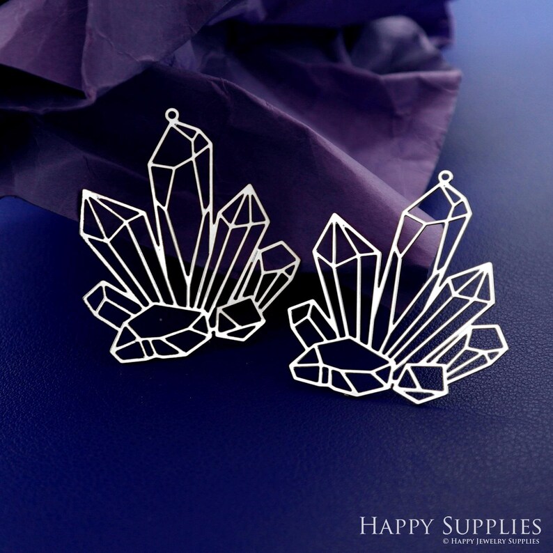 Stainless Steel Jewelry Charms, Raw Brass Charms, Diamond Charms, Earrings Findings, Stainless Steel Silver Jewelry Pendants, Brass Jewelry Findings, Stainless Steel Pendants Jewelry Wholesale (D2824)