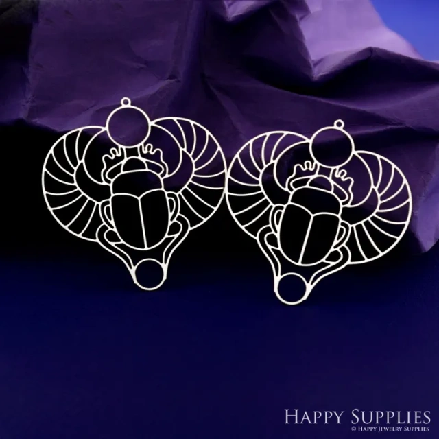 Stainless Steel Jewelry Charms, Raw Brass Charms, Insect Geometric Charms, Earrings Findings, Stainless Steel Silver Jewelry Pendants, Brass Jewelry Findings, Stainless Steel Pendants Jewelry Wholesale (D2848)