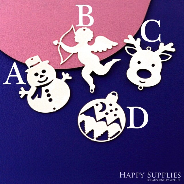 Stainless Steel Jewelry Charms, Raw Brass Charms,Snowman Charms, Earrings Findings, Stainless Steel Silver Jewelry Pendants, Brass Jewelry Findings, Stainless Steel Pendants Jewelry Wholesale (D2836)