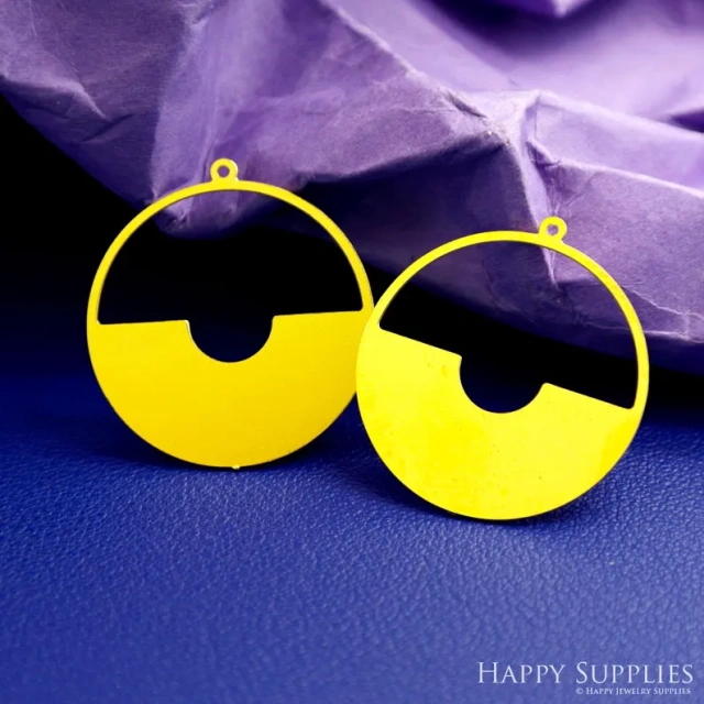 Stainless Steel Jewelry Charms, Raw Brass Charms, Circle Charms, Earrings Findings, Stainless Steel Silver Jewelry Pendants, Brass Jewelry Findings, Stainless Steel Pendants Jewelry Wholesale (D1135)