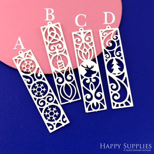 Stainless Steel Jewelry Charms, Raw Brass Charms,Christmas Charms, Earrings Findings, Stainless Steel Silver Jewelry Pendants, Brass Jewelry Findings, Stainless Steel Pendants Jewelry Wholesale (D2842)