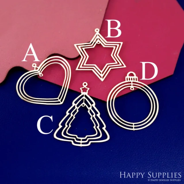 Stainless Steel Jewelry Charms, Raw Brass Charms,Christmas Tree Charms, Earrings Findings, Stainless Steel Silver Jewelry Pendants, Brass Jewelry Findings, Stainless Steel Pendants Jewelry Wholesale (D2874)
