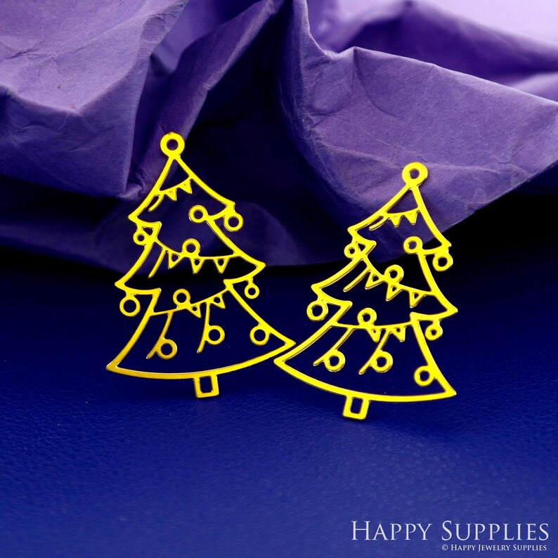 Stainless Steel Jewelry Charms, Raw Brass Charms, Christmas Tree Charms, Earrings Findings, Stainless Steel Silver Jewelry Pendants, Brass Jewelry Findings, Stainless Steel Pendants Jewelry Wholesale (D2086)