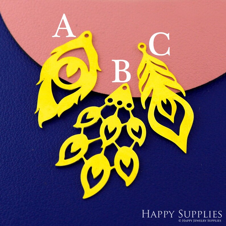 Stainless Steel Jewelry Charms, Raw Brass Charms,Feather Charms, Earrings Findings, Stainless Steel Silver Jewelry Pendants, Brass Jewelry Findings, Stainless Steel Pendants Jewelry Wholesale (D2897)
