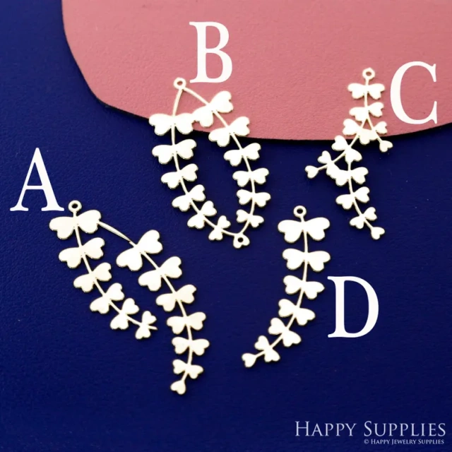Stainless Steel Jewelry Charms, Raw Brass Charms,Leaves Charms, Earrings Findings, Stainless Steel Silver Jewelry Pendants, Brass Jewelry Findings, Stainless Steel Pendants Jewelry Wholesale (D2856)