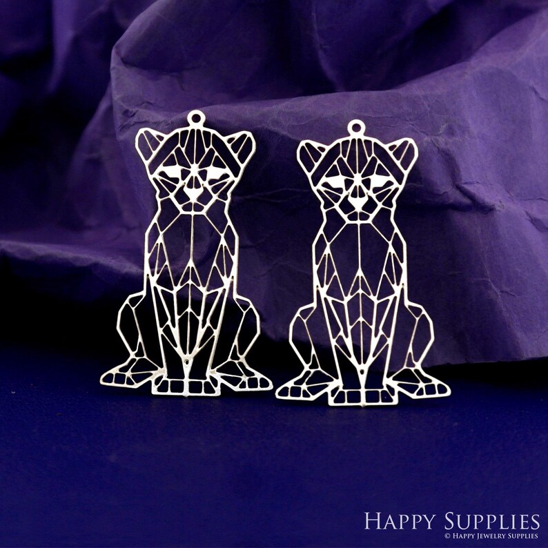 Stainless Steel Jewelry Charms, Raw Brass Charms, Leopard Charms, Earrings Findings, Stainless Steel Silver Jewelry Pendants, Brass Jewelry Findings, Stainless Steel Pendants Jewelry Wholesale (D2912)