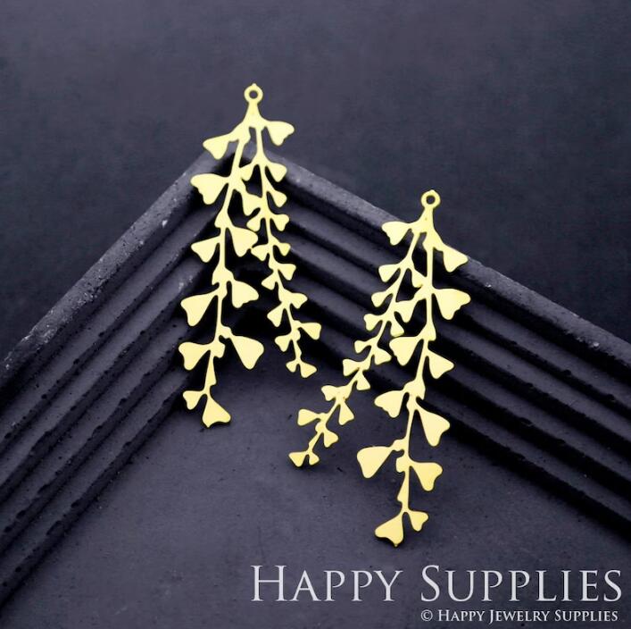 Stainless Steel Jewelry Charms, Raw Brass Charms, Leaves Charms, Earrings Findings, Stainless Steel Silver Jewelry Pendants, Brass Jewelry Findings, Stainless Steel Pendants Jewelry Wholesale (D1746)