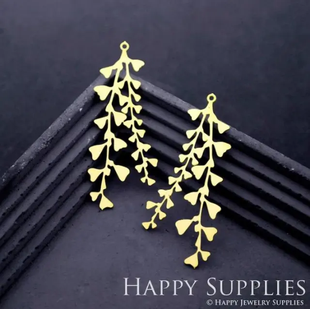 Stainless Steel Jewelry Charms, Raw Brass Charms, Leaves Charms, Earrings Findings, Stainless Steel Silver Jewelry Pendants, Brass Jewelry Findings, Stainless Steel Pendants Jewelry Wholesale (D1746)