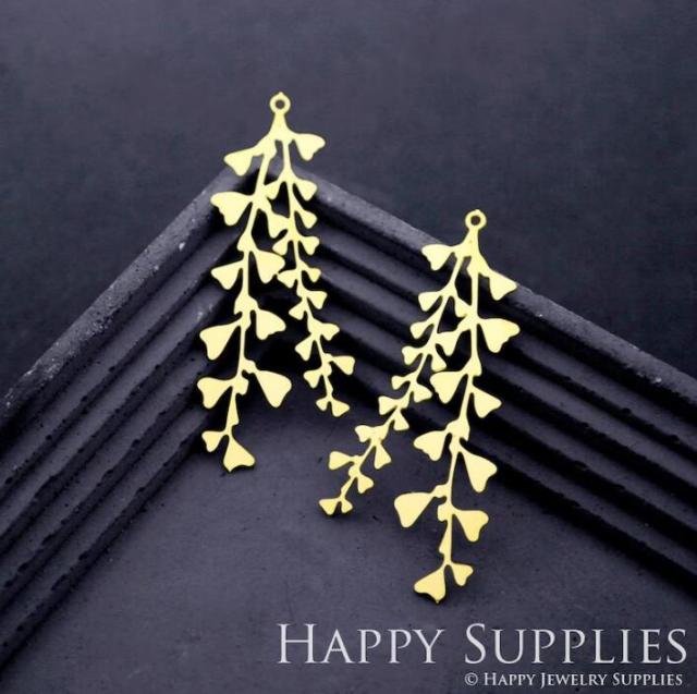 Stainless Steel Jewelry Charms, Raw Brass Charms, Leaves Charms, Earrings Findings, Stainless Steel Silver Jewelry Pendants, Brass Jewelry Findings, Stainless Steel Pendants Jewelry Wholesale (D1746)