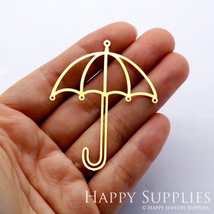 Stainless Steel Jewelry Charms, Raw Brass Charms, Umbrella Geometry Charms, Earrings Findings, Stainless Steel Silver Jewelry Pendants, Brass Jewelry Findings, Stainless Steel Pendants Jewelry Wholesale (D1734)