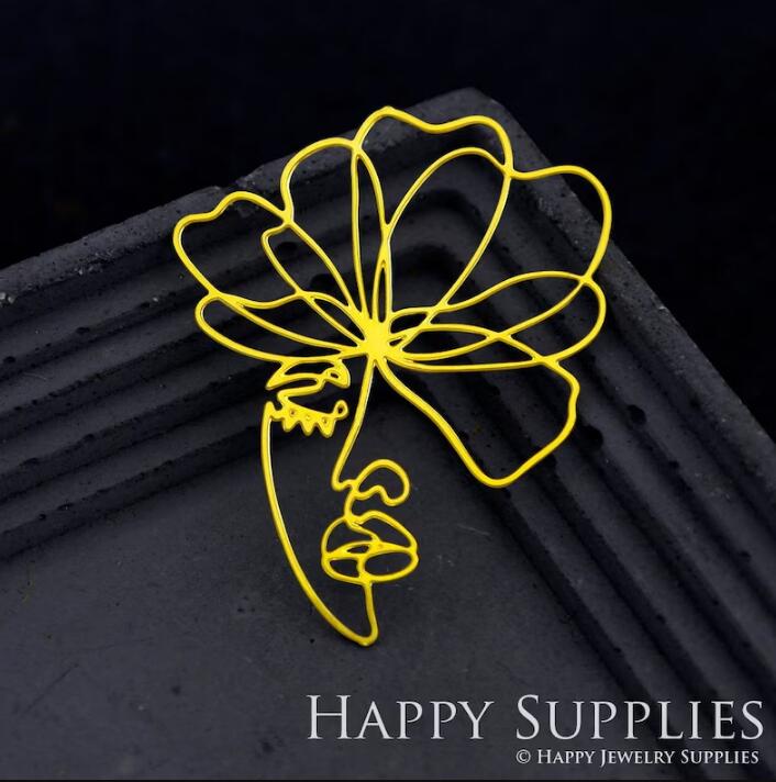 Stainless Steel Jewelry Charms, Raw Brass Charms, Geometric Flower Charms, Earrings Findings, Stainless Steel Silver Jewelry Pendants, Brass Jewelry Findings, Stainless Steel Pendants Jewelry Wholesale (D1749)