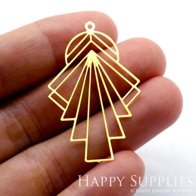 Stainless Steel Jewelry Charms, Raw Brass Charms, Fanshaped Charms, Earrings Findings, Stainless Steel Silver Jewelry Pendants, Brass Jewelry Findings, Stainless Steel Pendants Jewelry Wholesale (D1783)