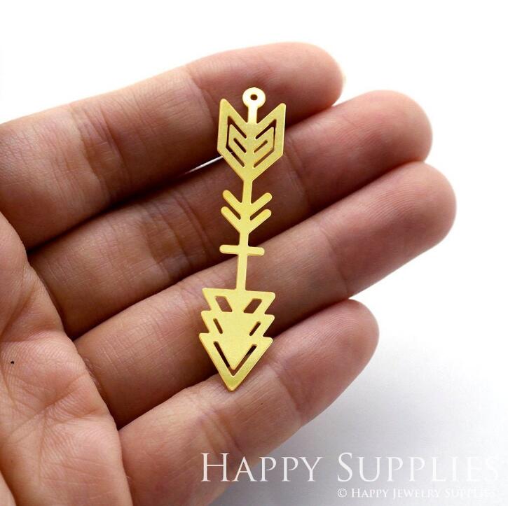 Stainless Steel Jewelry Charms, Raw Brass Charms,  Arrow Charms, Earrings Findings, Stainless Steel Silver Jewelry Pendants, Brass Jewelry Findings, Stainless Steel Pendants Jewelry Wholesale (D198)