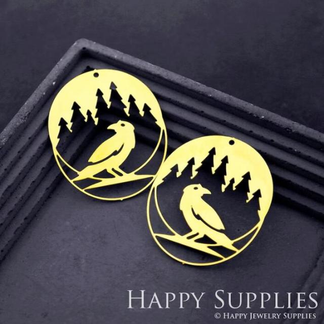 Stainless Steel Jewelry Charms, Raw Brass Charms, Hollow Bird Charms, Earrings Findings, Stainless Steel Silver Jewelry Pendants, Brass Jewelry Findings, Stainless Steel Pendants Jewelry Wholesale (D1751)
