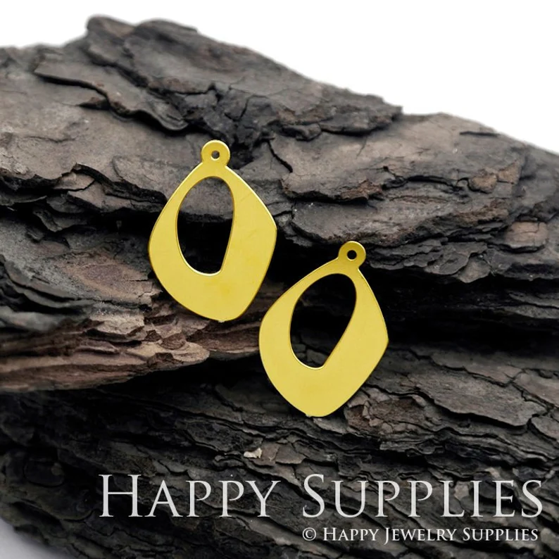 Stainless Steel Jewelry Charms, Raw Brass Charms,  Geometry Charms, Earrings Findings, Stainless Steel Silver Jewelry Pendants, Brass Jewelry Findings, Stainless Steel Pendants Jewelry Wholesale (D493)