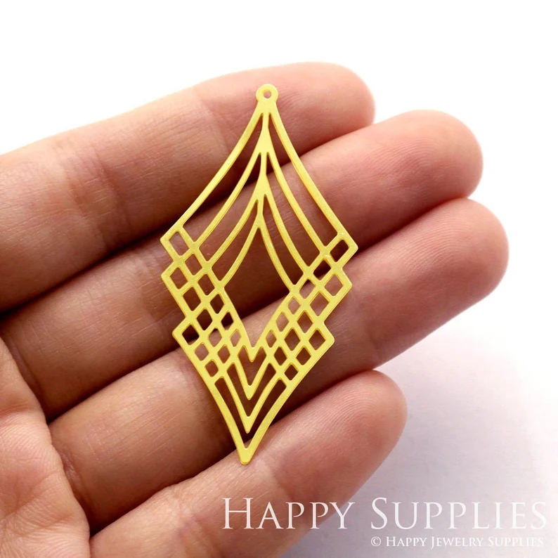 Stainless Steel Jewelry Charms, Raw Brass Charms,  Creative Geometric Charms, Earrings Findings, Stainless Steel Silver Jewelry Pendants, Brass Jewelry Findings, Stainless Steel Pendants Jewelry Wholesale (D480)