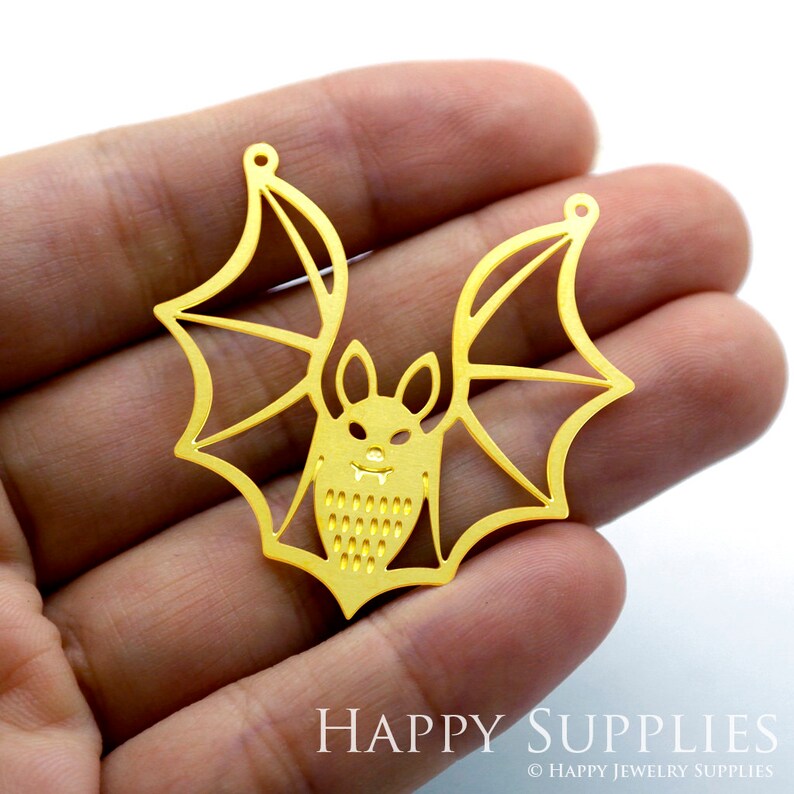 Stainless Steel Jewelry Charms, Raw Brass Charms, Bat Charms, Earrings Findings, Stainless Steel Silver Jewelry Pendants, Brass Jewelry Findings, Stainless Steel Pendants Jewelry Wholesale (D1373)