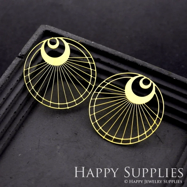 Stainless Steel Jewelry Charms, Raw Brass Charms, Moon Charms, Earrings Findings, Stainless Steel Silver Jewelry Pendants, Brass Jewelry Findings, Stainless Steel Pendants Jewelry Wholesale (D1753)