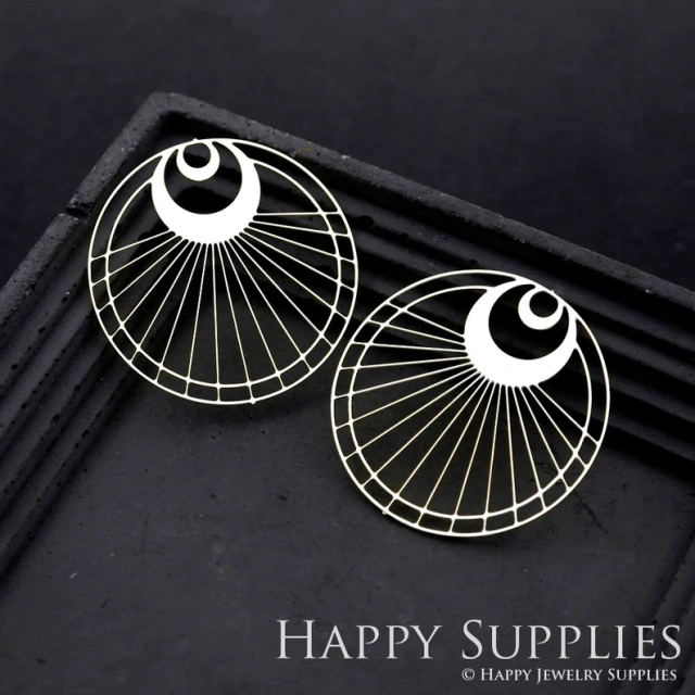 Stainless Steel Jewelry Charms, Raw Brass Charms, Moon Charms, Earrings Findings, Stainless Steel Silver Jewelry Pendants, Brass Jewelry Findings, Stainless Steel Pendants Jewelry Wholesale (D1753)