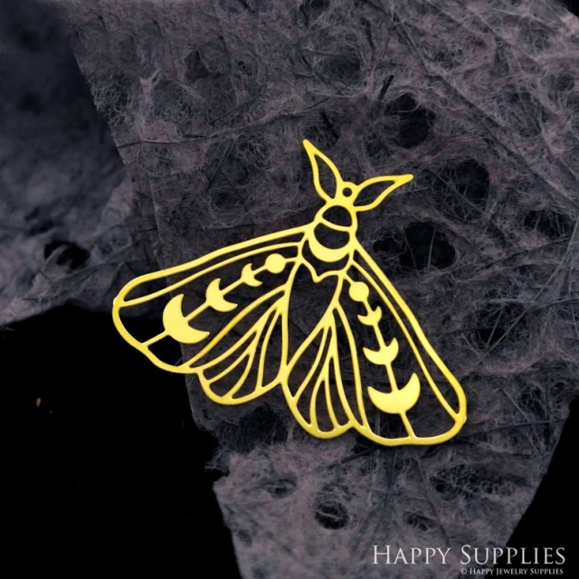 Stainless Steel Jewelry Charms, Raw Brass Charms, Moth Charms, Earrings Findings, Stainless Steel Silver Jewelry Pendants, Brass Jewelry Findings, Stainless Steel Pendants Jewelry Wholesale (D2020)