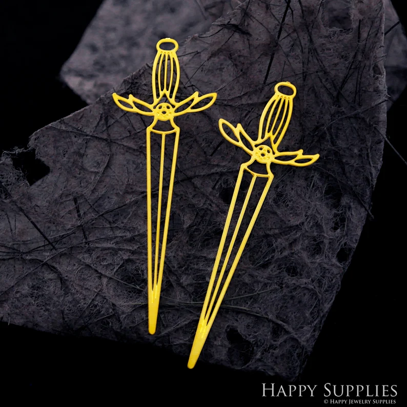 Stainless Steel Jewelry Charms, Raw Brass Charms,  Sword Charms, Earrings Findings, Stainless Steel Silver Jewelry Pendants, Brass Jewelry Findings, Stainless Steel Pendants Jewelry Wholesale (D2026)