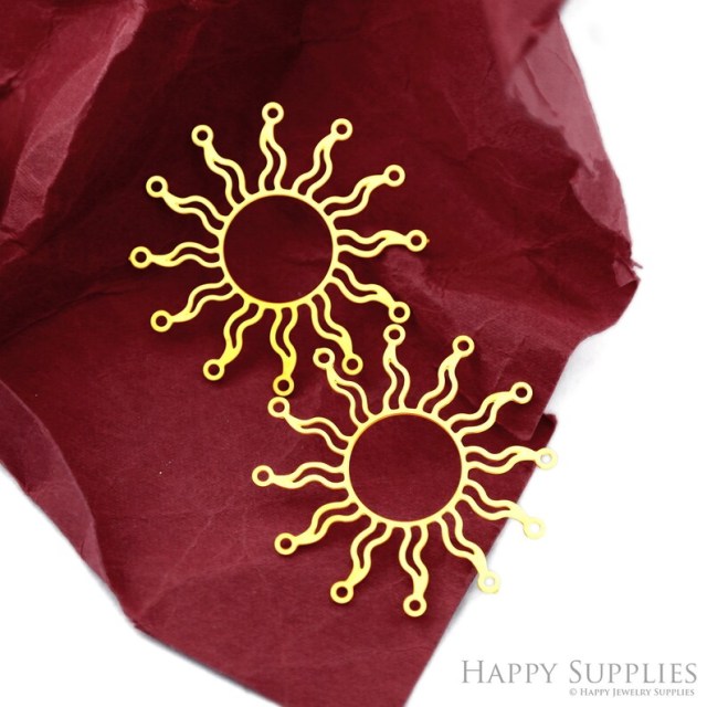 Stainless Steel Jewelry Charms, Raw Brass Charms, Geometric Sun Charms, Earrings Findings, Stainless Steel Silver Jewelry Pendants, Brass Jewelry Findings, Stainless Steel Pendants Jewelry Wholesale (D2356)