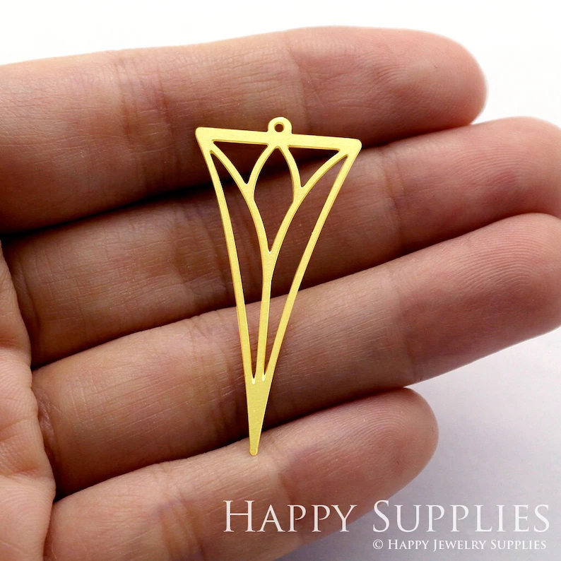 Stainless Steel Jewelry Charms, Raw Brass Charms, Triangle Geometric Charms, Earrings Findings, Stainless Steel Silver Jewelry Pendants, Brass Jewelry Findings, Stainless Steel Pendants Jewelry Wholesale (D401)