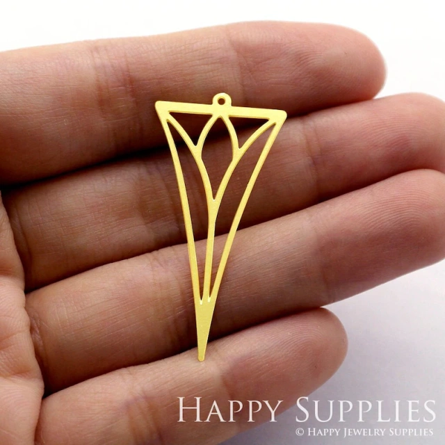 Stainless Steel Jewelry Charms, Raw Brass Charms, Triangle Geometric Charms, Earrings Findings, Stainless Steel Silver Jewelry Pendants, Brass Jewelry Findings, Stainless Steel Pendants Jewelry Wholesale (D401)